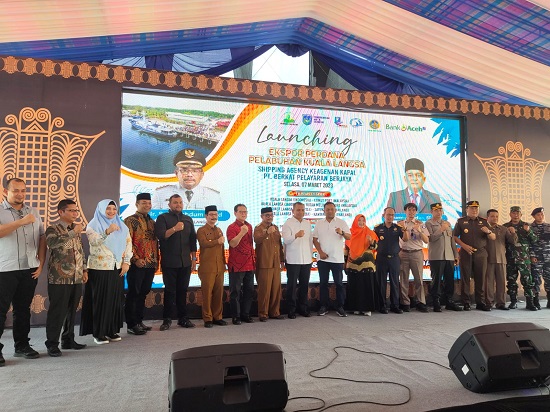 Pemko Langsa Launching<br>Ekspor Perdana Tiga Komoditi