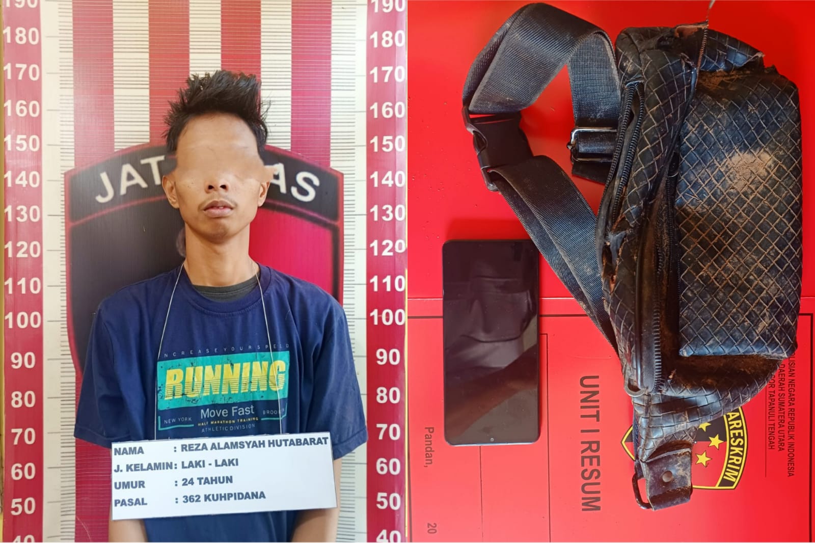 Tersangka Pencurian 2 HP Seharga Rp10 Juta Diringkus
