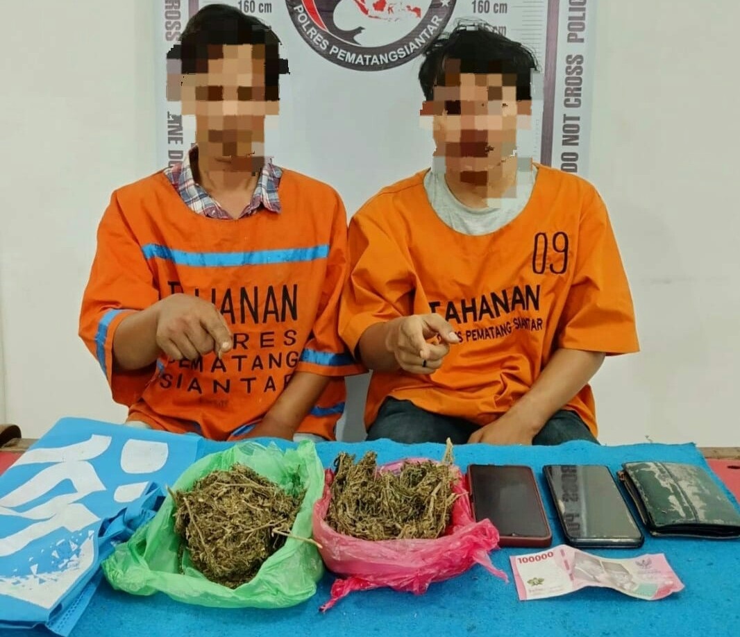 Hendak Transaksi Ganja, Polres P.Siantar Ringkus Dua Pelaku