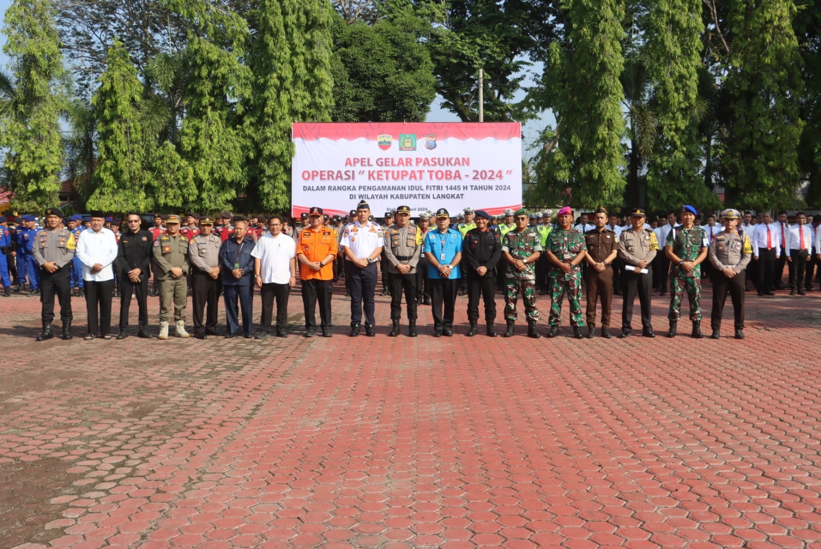 Wakapolres Langkat Pimpin Apel Gelar Pasukan Operasi Ketupat Toba 2024