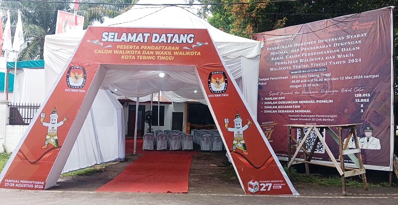 Hari Ini, Pendaftaran Calon Wali Kota dan Wakil Wali Kota Tebingtinggi
