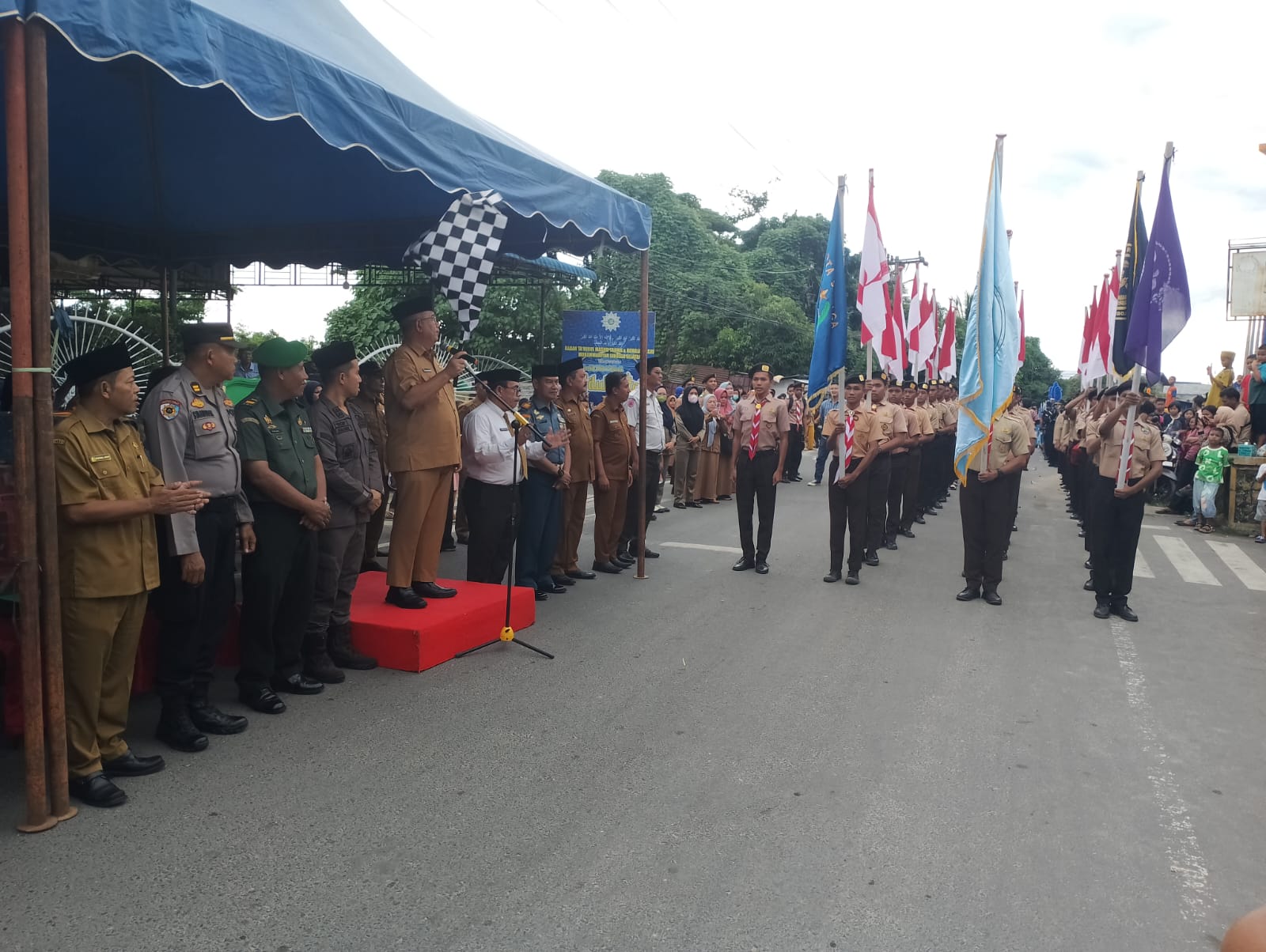 Polres Sibolga Amankan Pawai Ta'aruf MTQ Ke - 51 Tingkat Kota