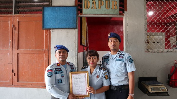 Dapur Rutan Tarutung Dapat Sertifikat Laik Higiene Sanitasi
