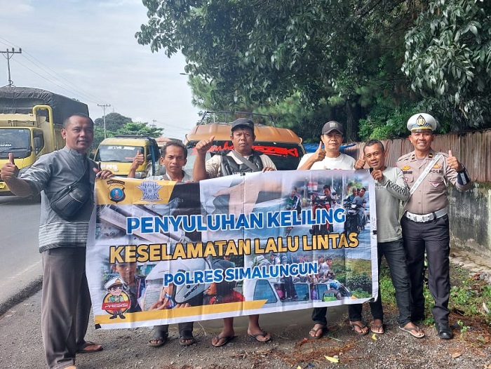 Satlantas Polres Simalungun Laksanakan Penyuluhan Kepada Supir Angkutan Umum