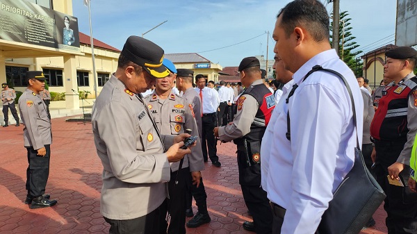 Kapolres Langsa Cek Kesiapan Personel, Senpi Dan Sarana Operasional
