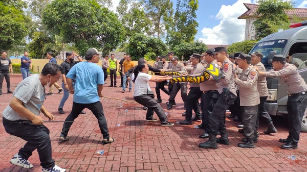 Polres Simalungun Gelar Pelatihan Dalmas Jelang Pemilu 2024