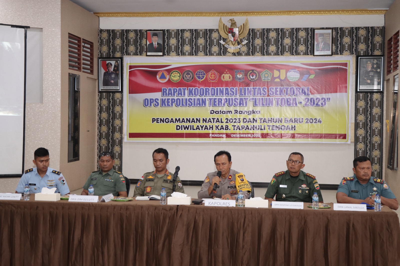 Polres Tapteng Dan Instansi Terkait Rakor Pengamanan Nataru