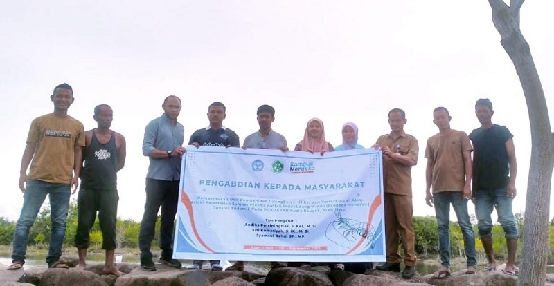 Tim PKM Unsam Dorong Usaha Sertifikasi Pembenihan Udang Windu Aceh Timur