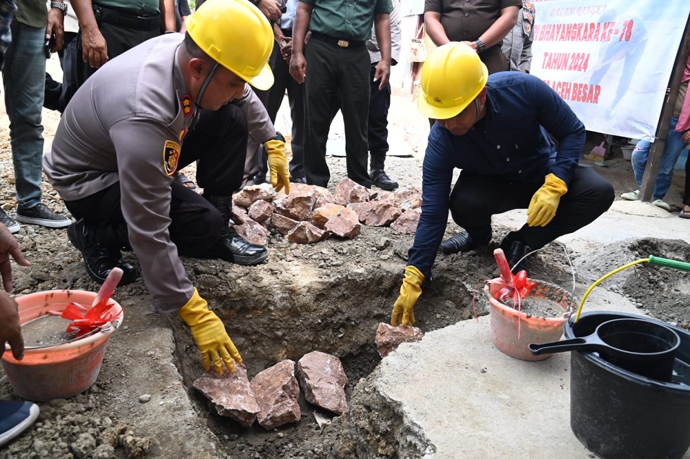 Peletakan Batu Pertama Pembangunan Rumah Dhuafa Di Lampaseh Lhok