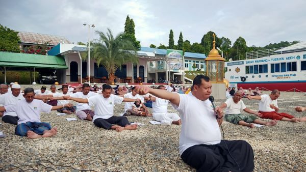 Seratusan Lebih Jamaah Ikuti Senam Rateeb Sehat Puskiyai Aceh