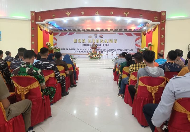 Polres Nisel Bersama Lintas Agama Gelar Doa Bersama Untuk Pilkada Damai