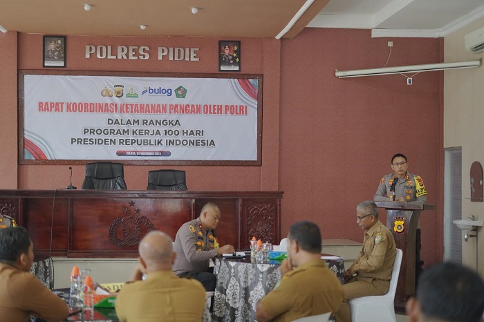 Polres Pidie Gelar Rakor Dukung Ketahanan Pangan, Fokus Pengembangan