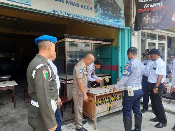 Belasan Loket Liar Disegel Dishub Langsa