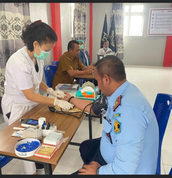 Rutan Kelas IIB Humbahas Kemenkumham Sumut Gelar Donor Darah