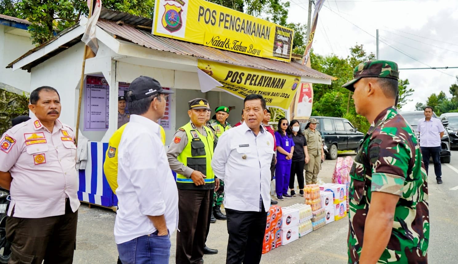 Bupati, Kapolres Bersama Forkopimda Simalungun Tinjau Pos Pam Nataru