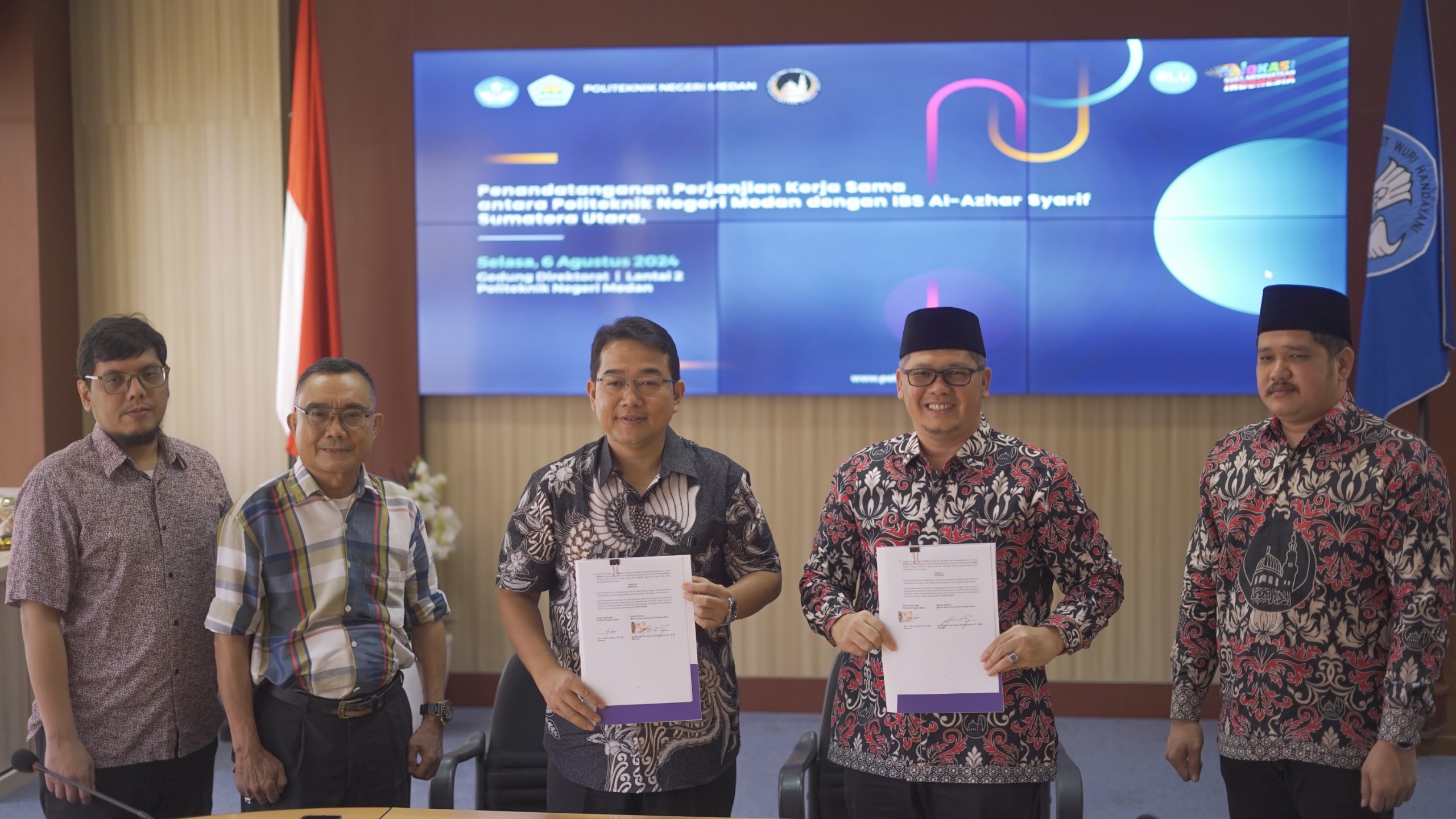 Al-Azhar Asy-Syarif Sumut Dan Politeknik Negeri Medan Gelar MoU