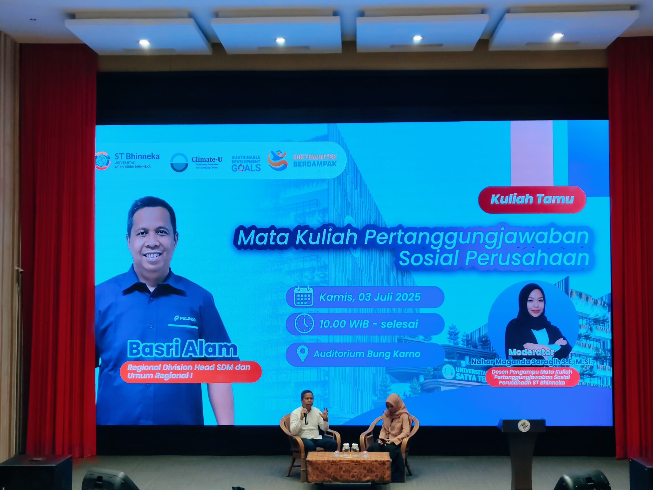 Pelindo Reg 1 Narasumber Kuliah Tamu Universitas Satya Terra Bhineka