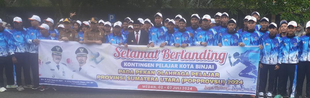 Wali Kota Lepas Atlet Pelajar Binjai Ikut Popprovsu 2024