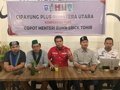Cipayung Plus Sumut Desak Erick Thohir Dicopot Dari Jabatan Menteri BUMN