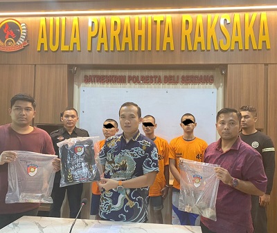 Kurang 24 Jam, Polresta DS Tangkap Tiga Perampok Sekap Pengendara Sepeda Motor