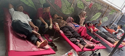 Relawan Persatuan Nasional Kota Binjai Adakan Donor Darah Bantu Masyarakat