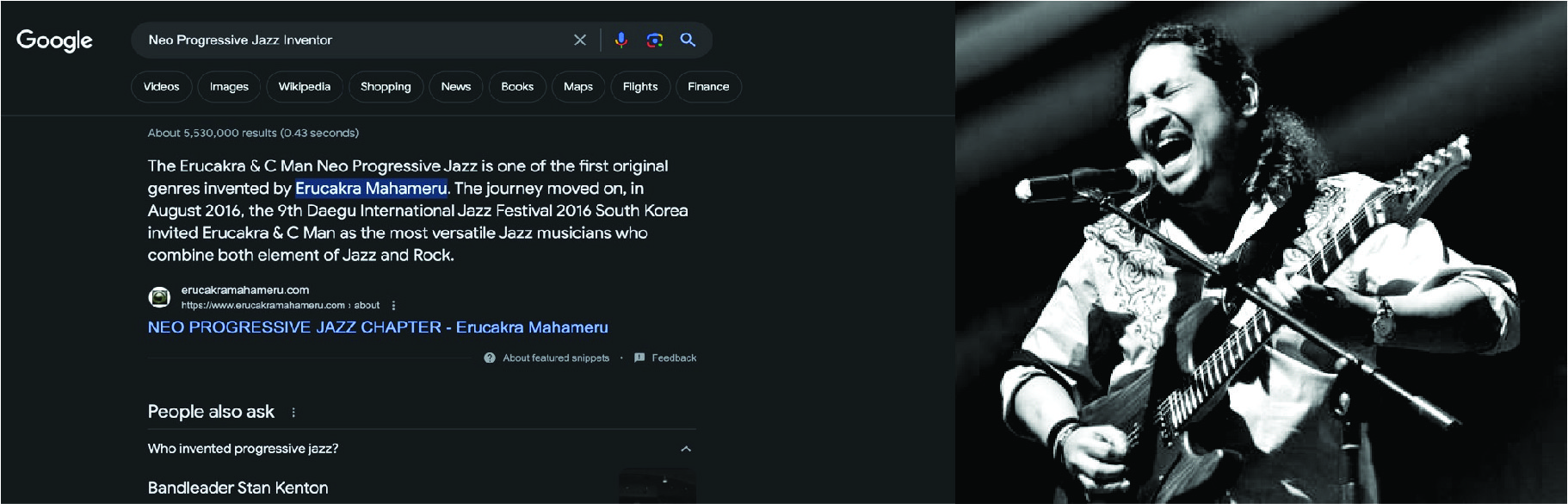 Google Catat Erucakra Mahameru Penemu Genre Neo Progressive Jazz