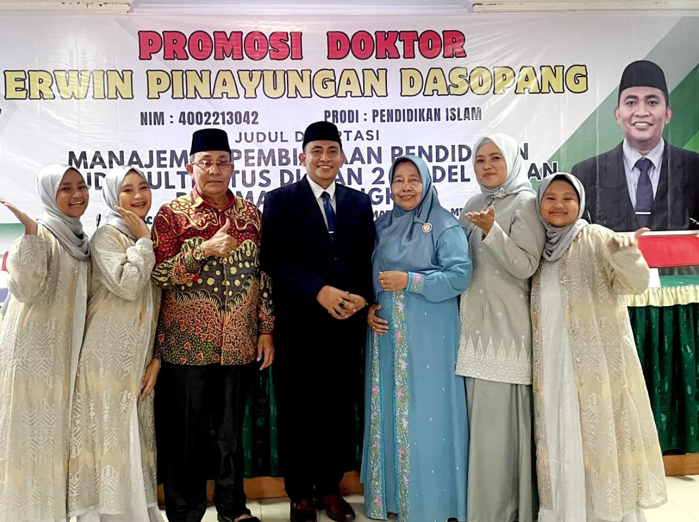 Erwin Pinayungan Dasopang Raih IPK 3.80 Promosi Doktor Di UINSU