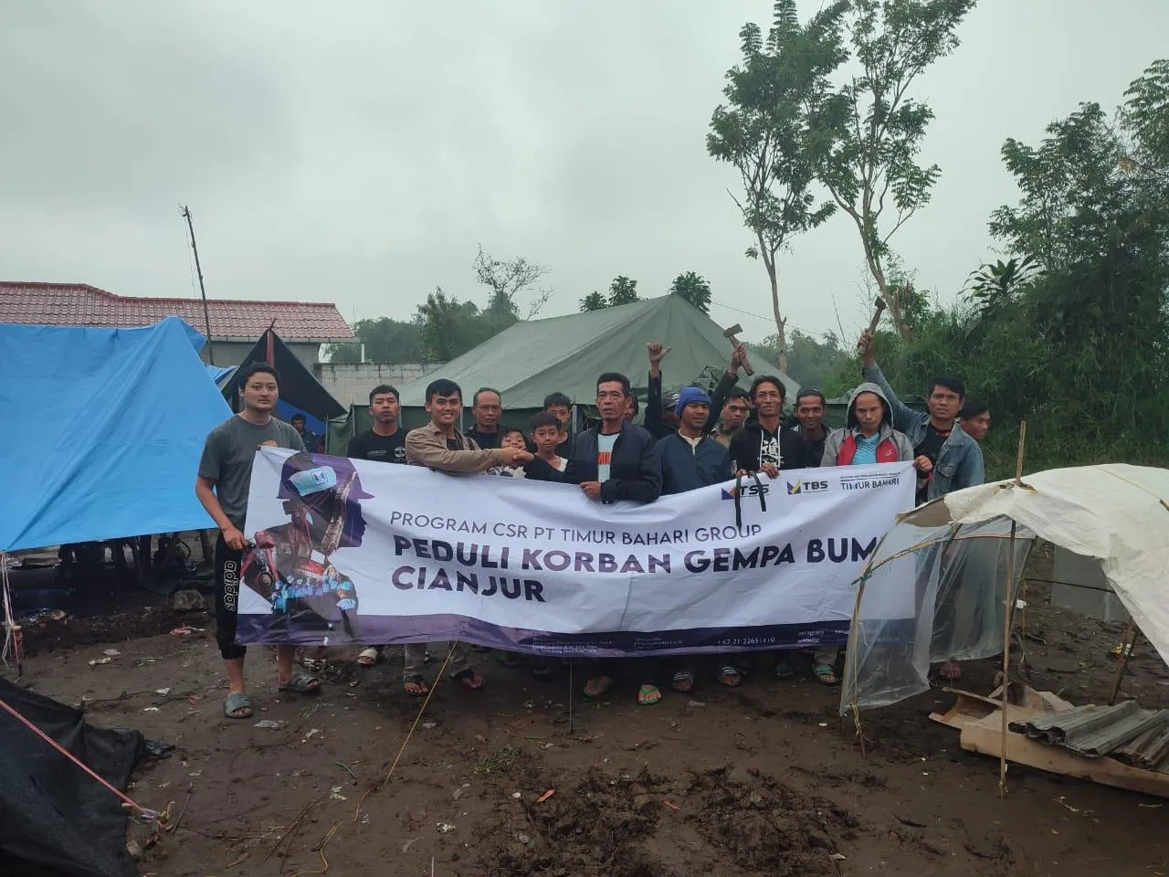 PT Timur Bahari Dan Group Salurkan Bantuan Untuk Korban Gempa Cianjur