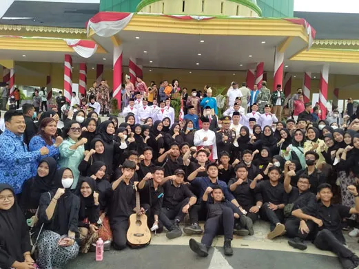 Gubsu Dan Kapoldasu Apresiasi Tim Ansamble Dan Padsu SMA Harapan Medan