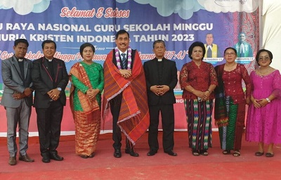 Hadiri Pesta Temu Raya Nasional Guru Sekolah Minggu HKI, Ephorus HKI : Hendrik Sitompul Orang Baik