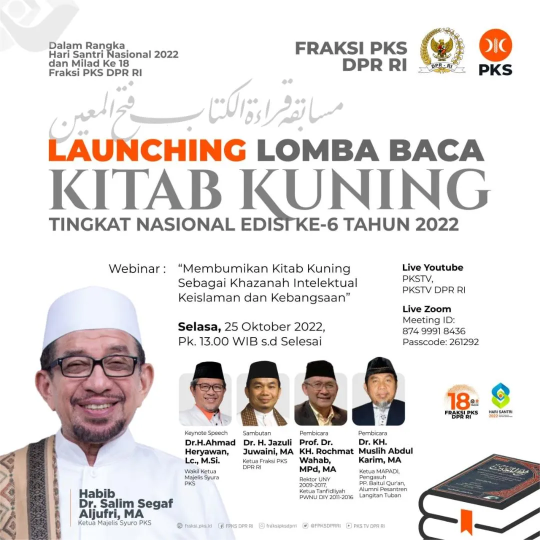 Peringati Hari Santri, FPKS DPR Gelar Lomba Baca Kitab Kuning