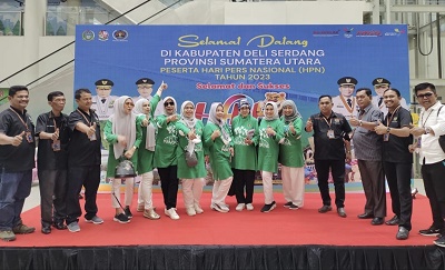 Sambut Peserta HPN, PWI Deliserdang Tampilkan Wisata Lewat Photo Booth