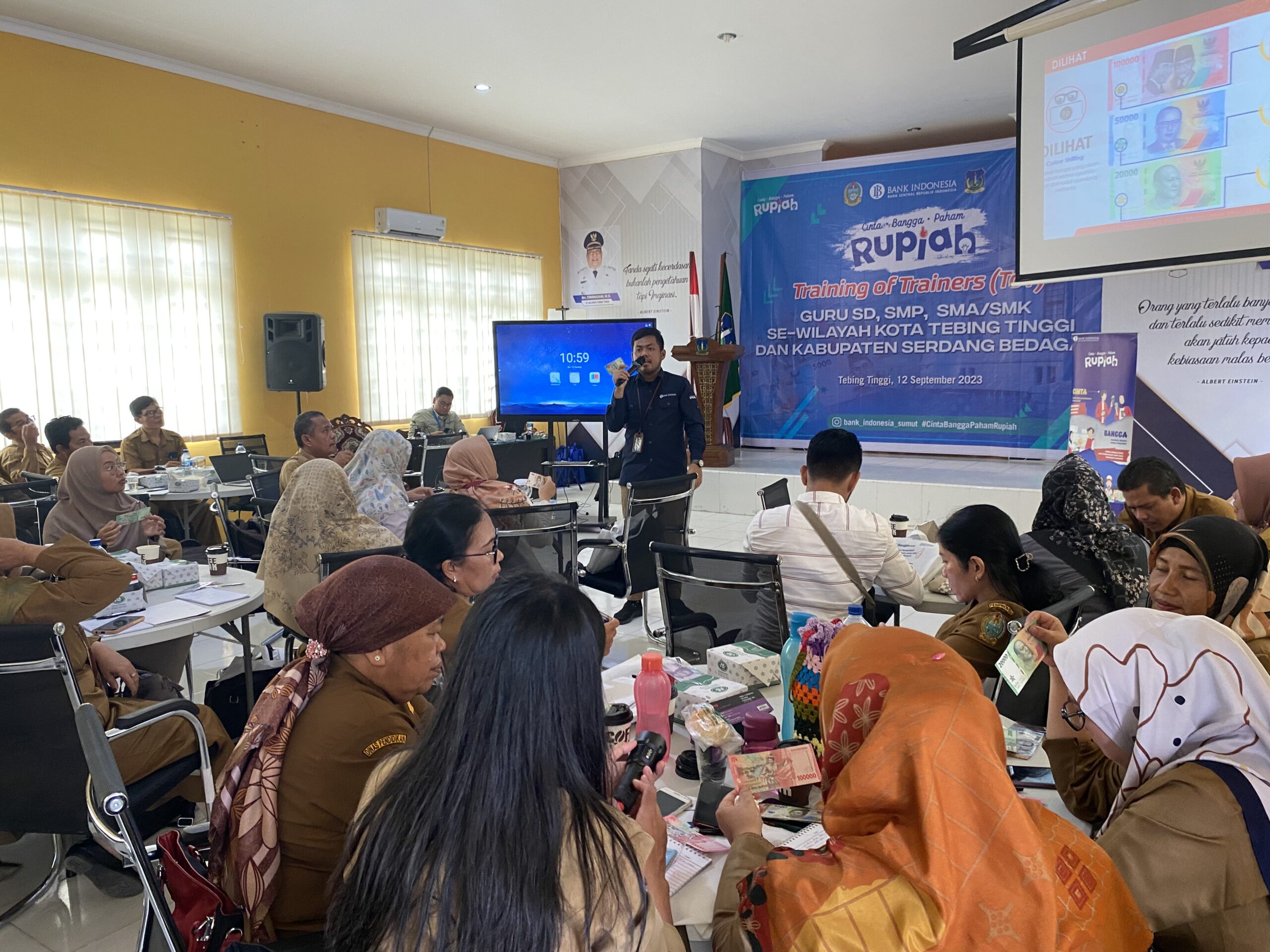 130 Guru Di Sergai Dan Tebingtinggi Ikuti Edukasi Cinta Bangga Paham Rupiah