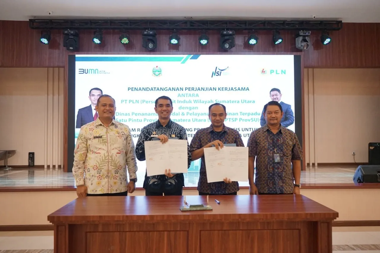 Dukung Peningkatan Investor, PLN dan DPMPPTSP Provsu Jalin Kerjasama
