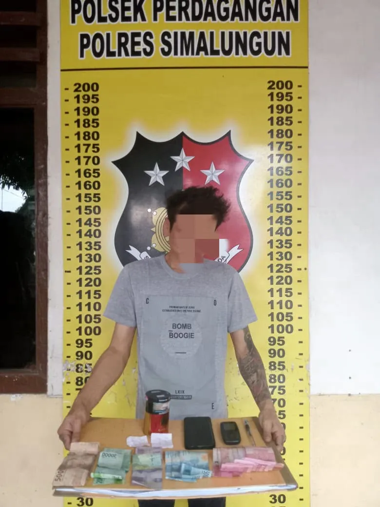 Polsek Perdagangan Amankan Pelaku Perjudian Jenis Tebak Angka