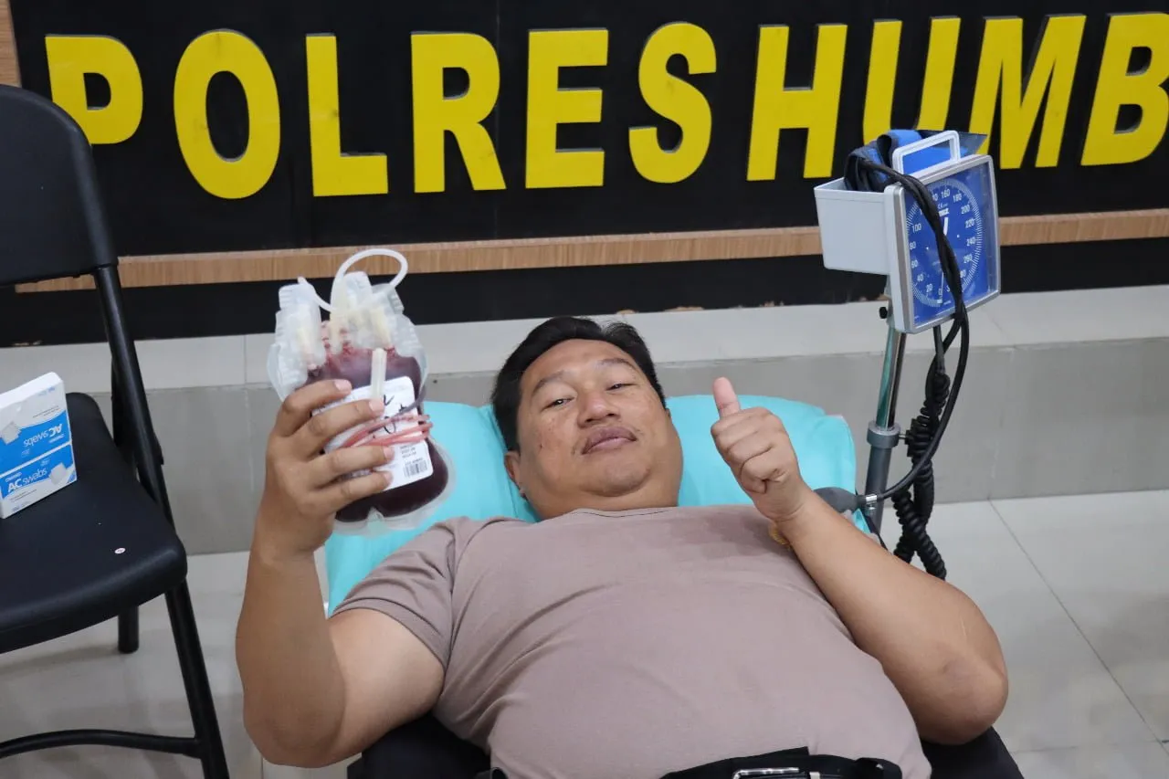 Jelang HUT-71 Humas Polri, Polres Humbahas Gelar Donor Darah