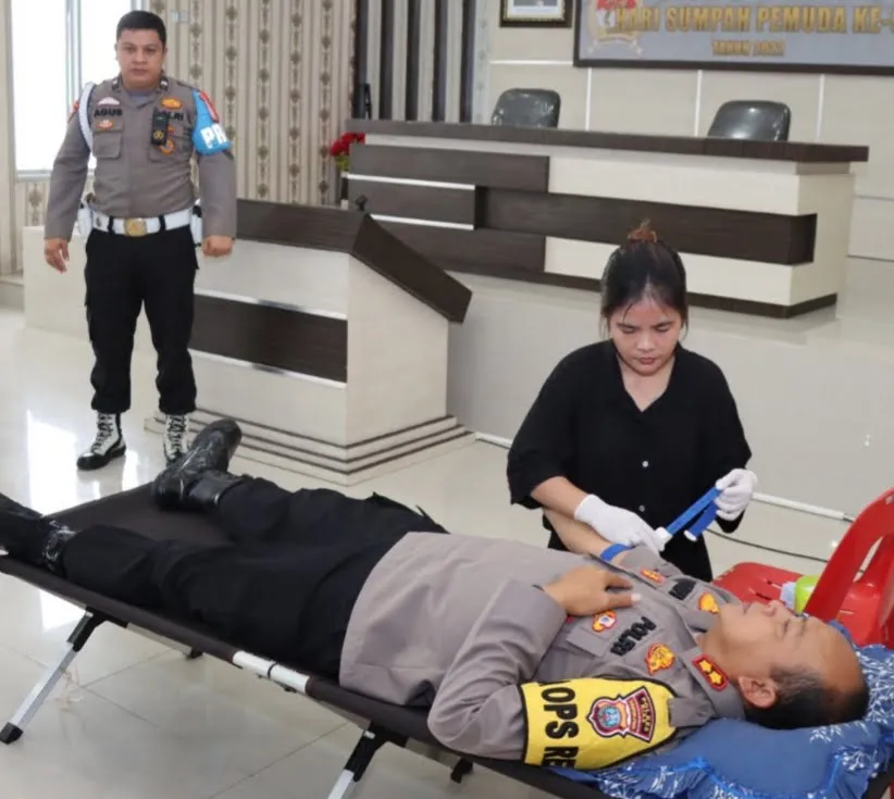Polres Nias Gelar Aksi Donor Darah