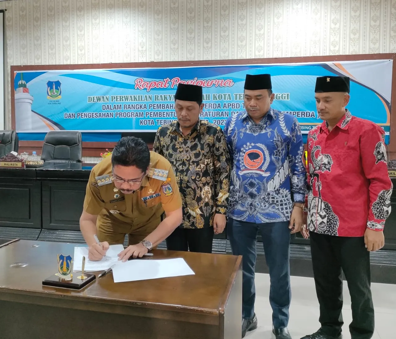 Enam Fraksi DPRD Tebingtinggi Setujui Ranperda APBD 2023 Jadi Perda