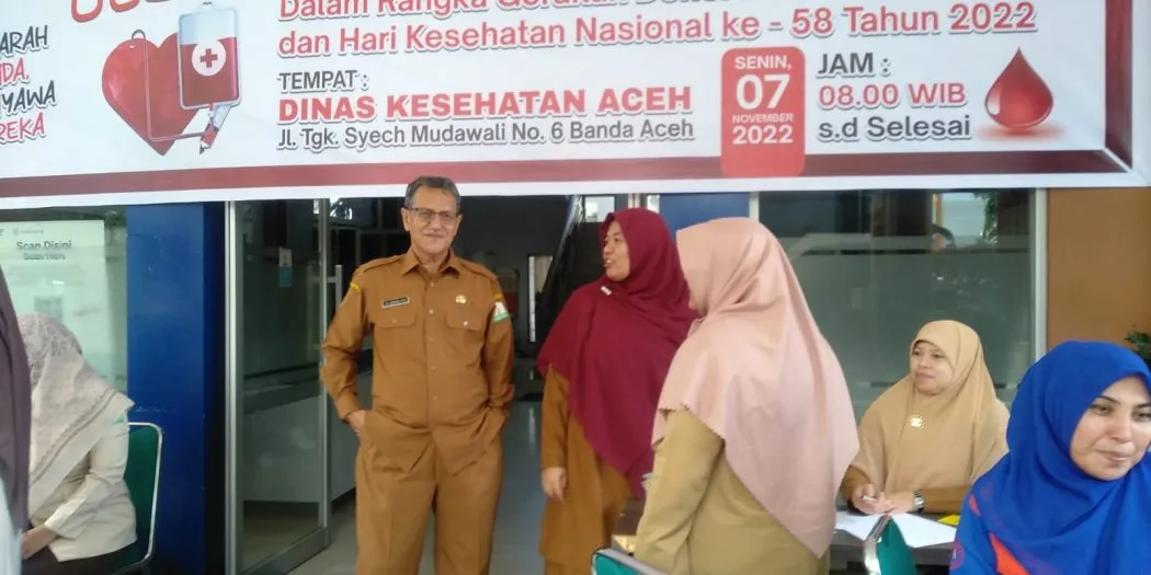 ASN Dinas Kesehatan Aceh Donor 76 Kantong Darah