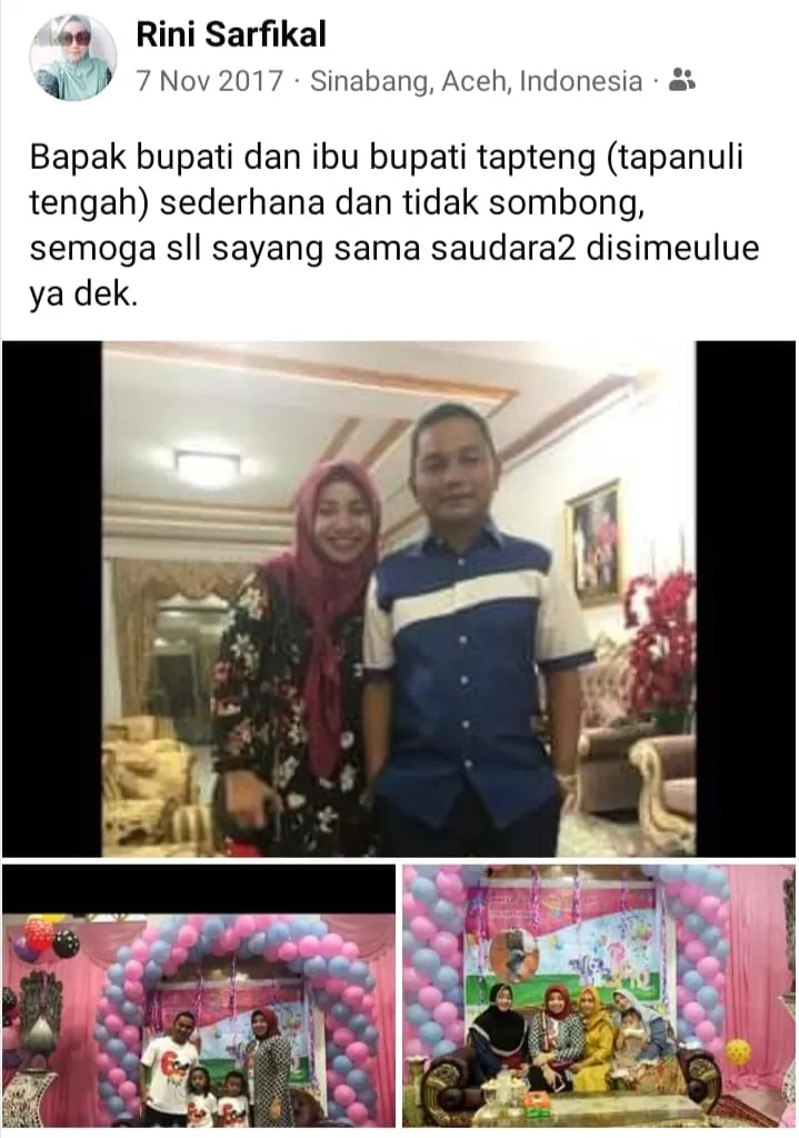 Sebagian Warga Simeulue Puji Bupati Tapteng
