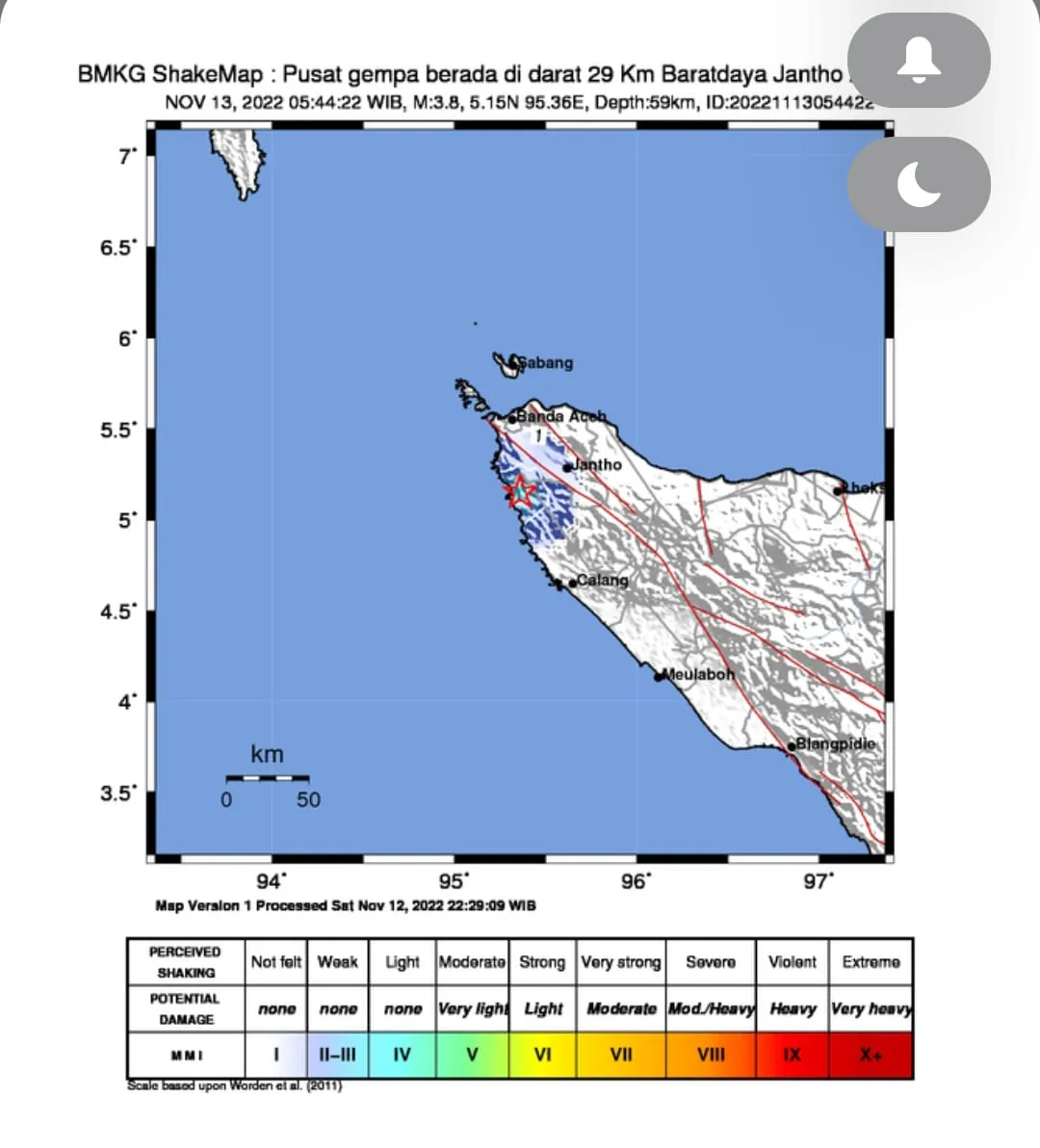 Gempa Magnitudo 3,8 Guncang Aceh Besar Dan Banda Aceh