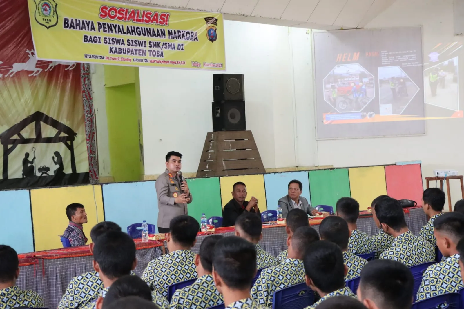 Kapolres Toba Ajak Pelajar SMKN 1 Balige Sukses Tanpa Narkoba