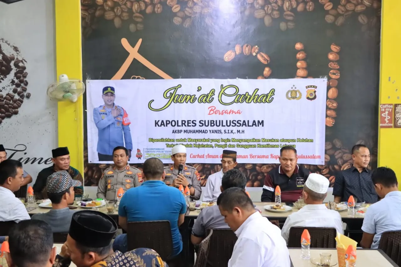 Jumat Curhat, Kapolres Subulussalam Gali Informasi Kamtibmas