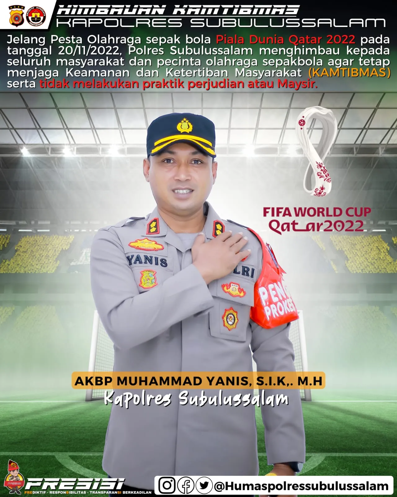 Event Piala Dunia, Jaga Kamtibmas, Pelaku Maisir Akan Ditindak