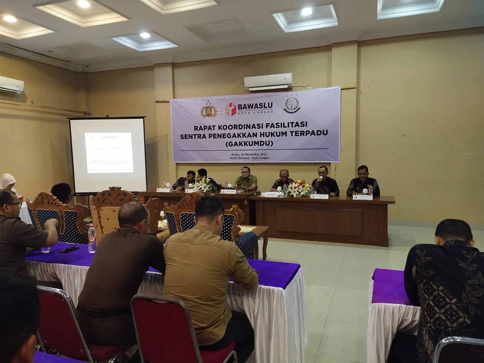 Panwaslih Langsa Rakor Fasilitasi Sentra Penegakan Hukum Terpadu