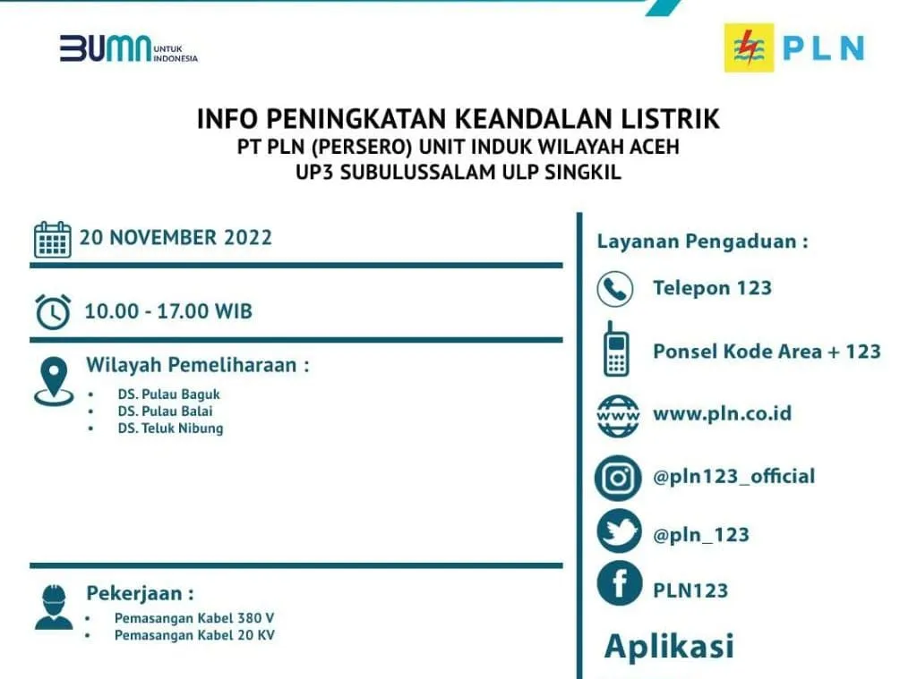 Masyarakat Teluk Nibung Keluhkan Pemadaman Listrik Tak Sesuai Jadwal