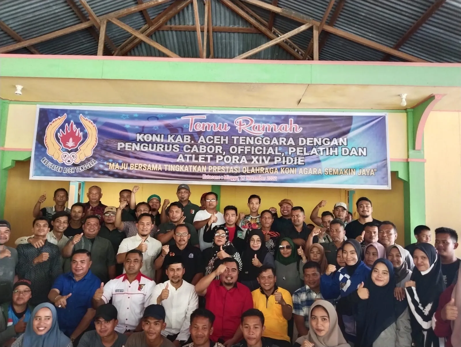 Pj Bupati Agara Hadiri Temu Ramah KONI