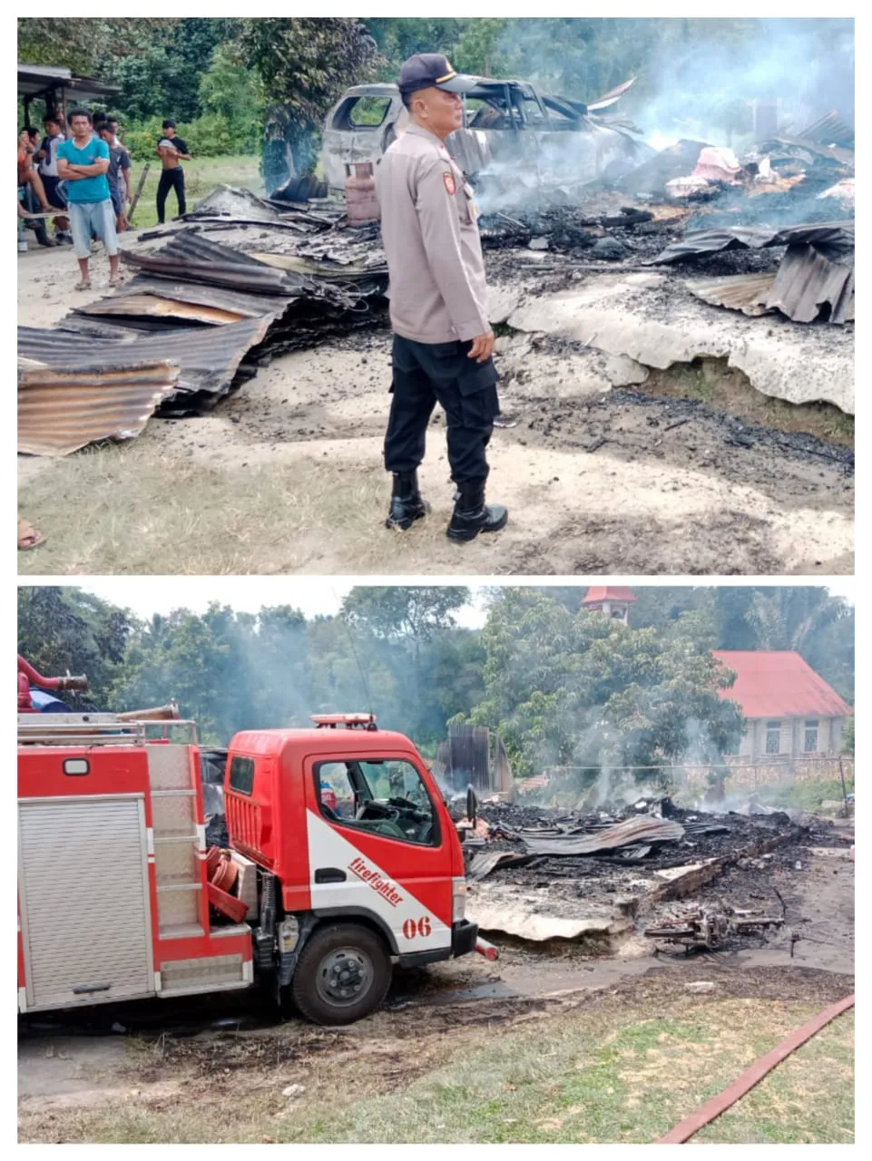 Enam Unit Rumah Hangus Dilahap Si Jago Merah Di Desa Sibuntuon