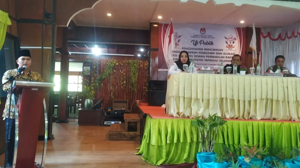 KPU Uji Publik Rancangan Penataan Dapil Dan Alokasi Kursi DPRD Tapsel