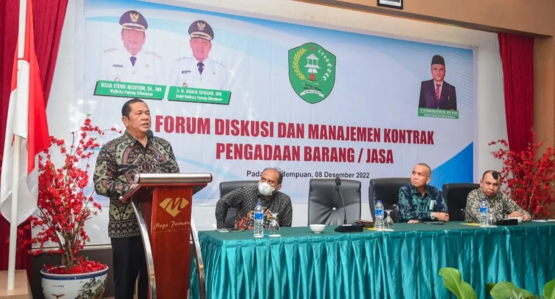 Wali Kota Sidempuan Minta Pengelola Pengadaan Barang/Jasa Satukan Persepsi